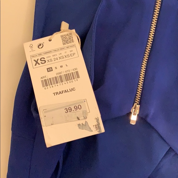Zara NWT open back dress (color: royal blue) - Picture 3 of 4